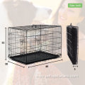 Double-Door Metal Dog Crate Divider Tray Pet Cage